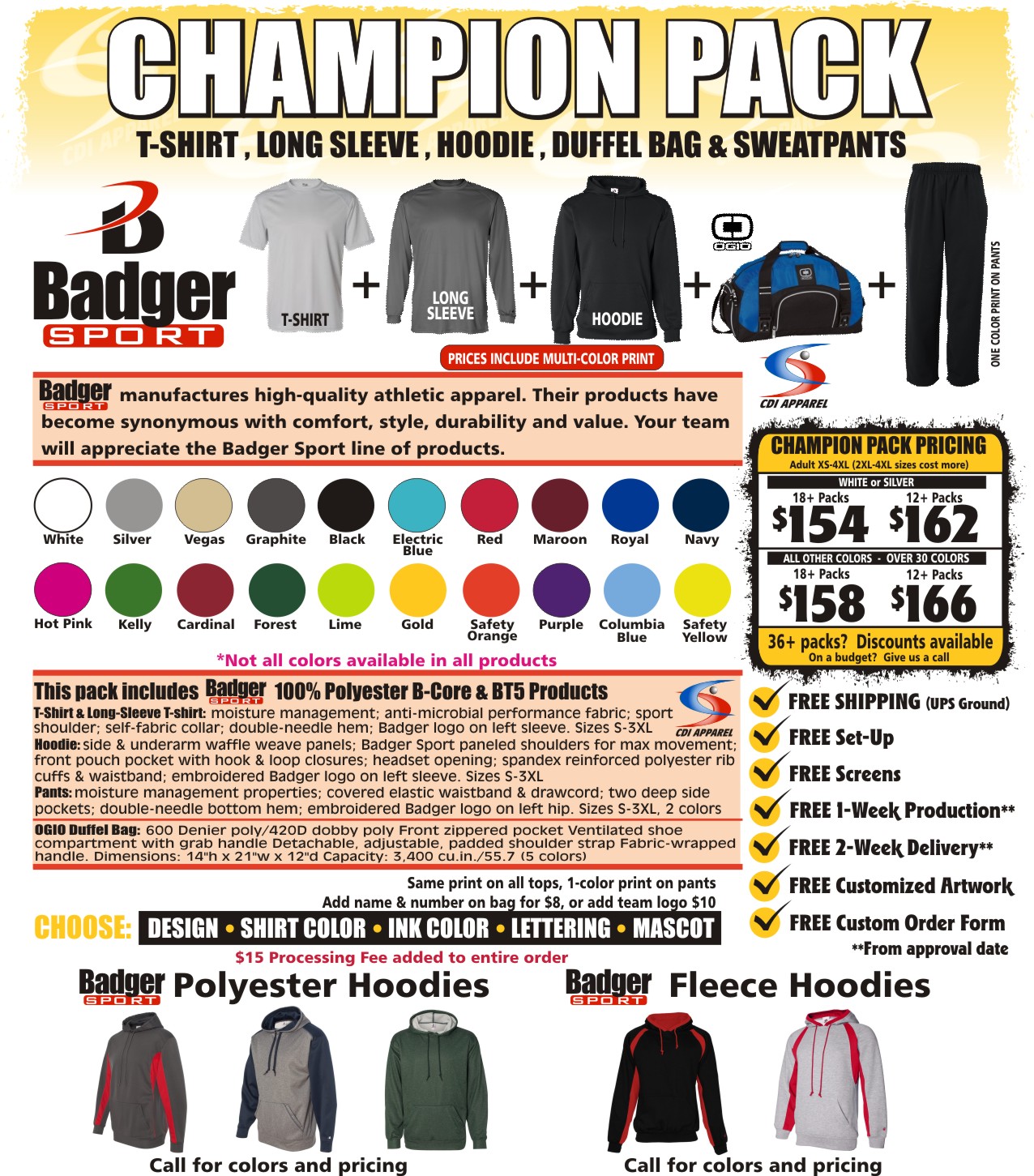 Have-it-All Pack (Champion) Baseball 2017 Badger