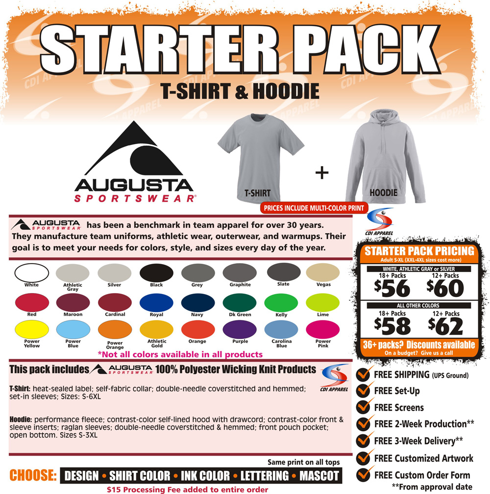 Starter-Team-Pack-Custom-T-Shirt-Hoodie-Sweatshirt-Hooded-Augusta-Sportswear