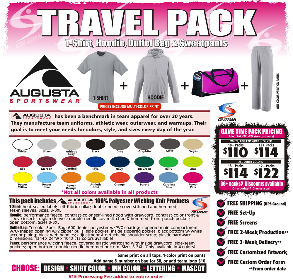 Travel-Team-Packs-Custom-T-Shirt-Hoodie-Sweatpants-Hooded-Duffel-Bag-Augusta-Sportswear