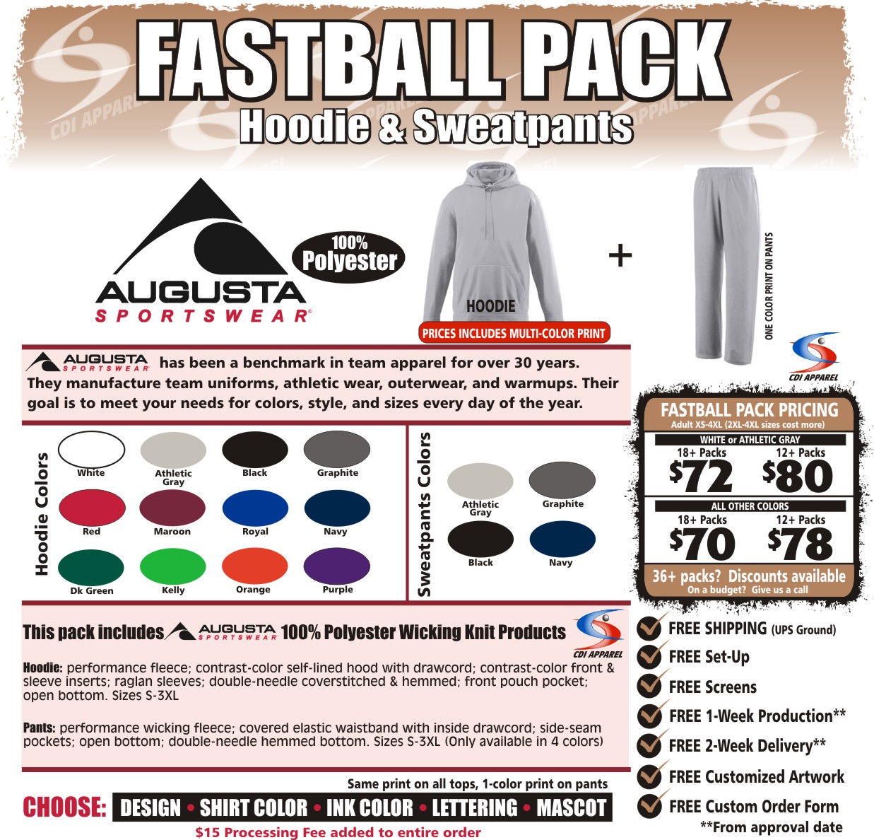 Fastball Pack (Cool Down) Baseball 2017 Augusta