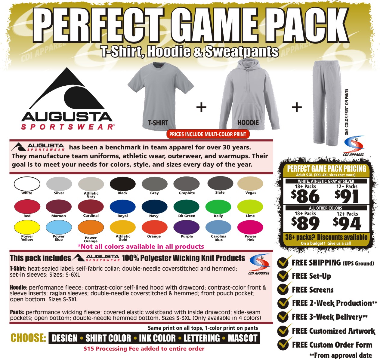 Warm-Up Pack (Perfect Game Pack) Baseball 2017 Augusta