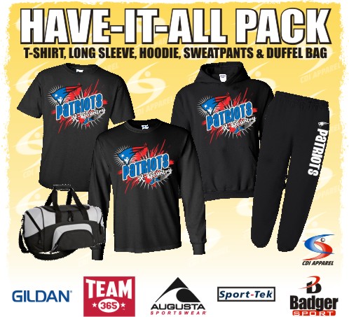 Team Spirit Pack Team Pack Tshirt Hoodie Long Sleeve Sweatpants Bag