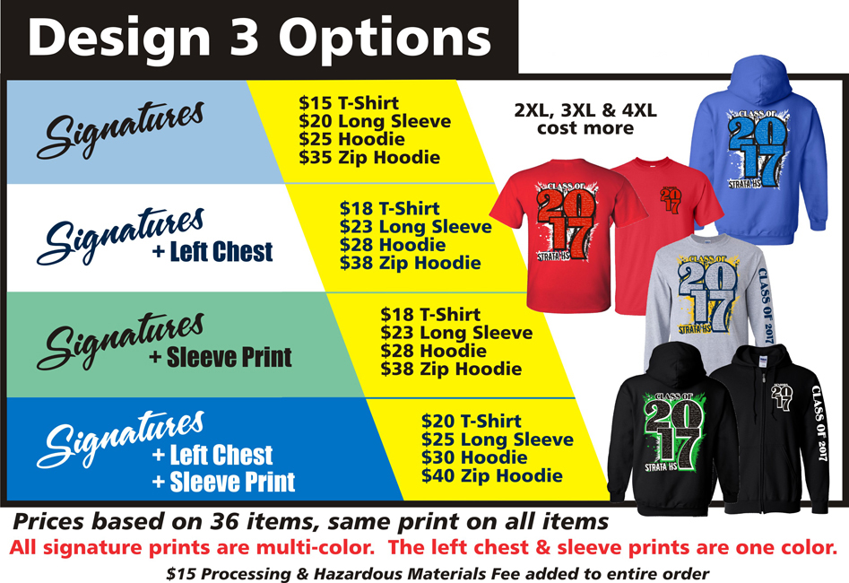 Signature Design 3 Option - Need Class Of Shirts