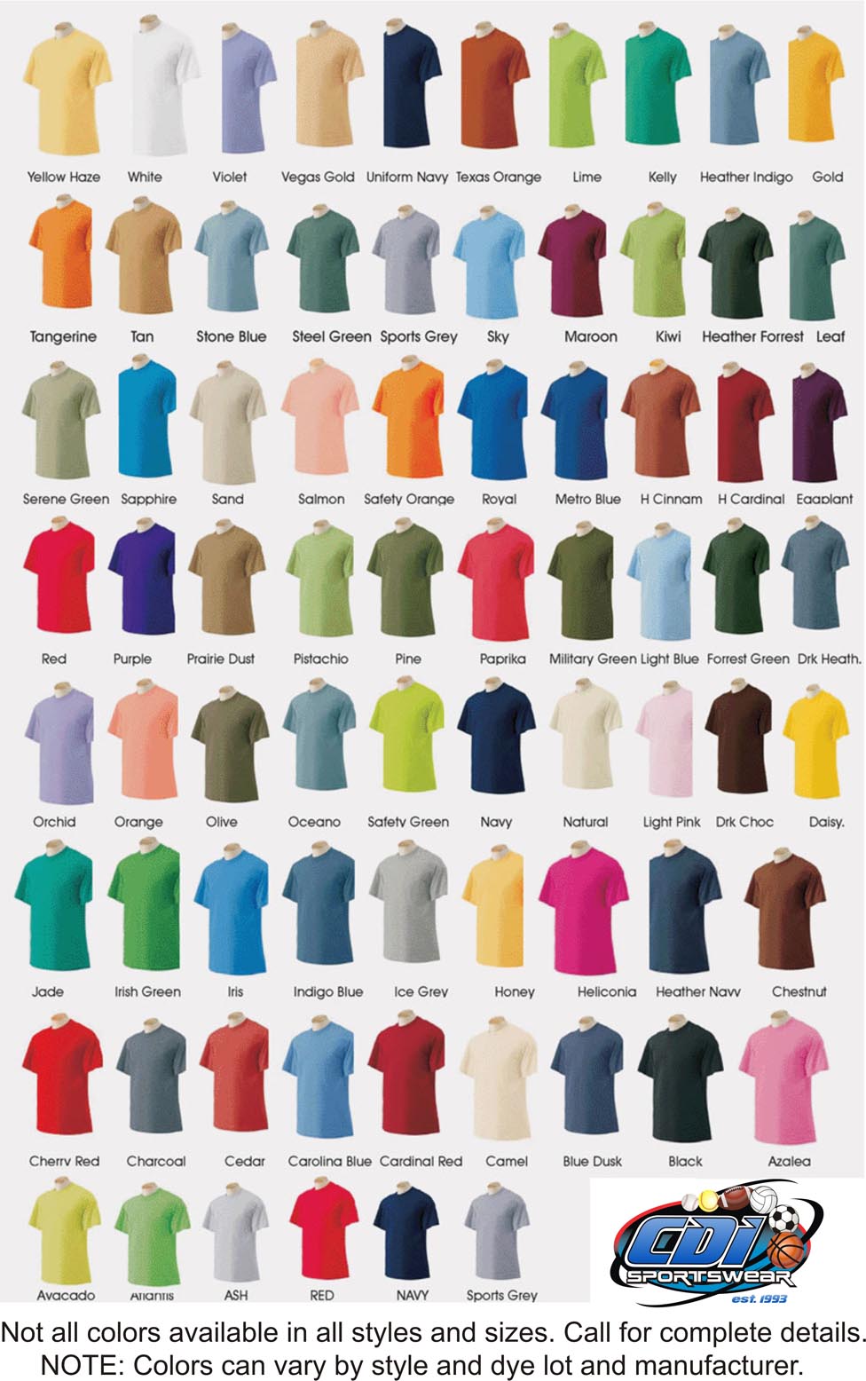 Shirt Colors - CDI